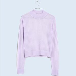Madewell Semi-Sheer Mockneck Sweater Top NWT
